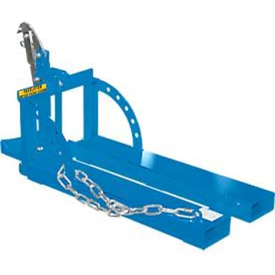 Bauer Vatenheffer RS 60-I, voor vorkheftruck, 1 x 60-l vaten, L 1050 x B 410 x H 460 mm, tot 100 kg, staal, lichtblauw