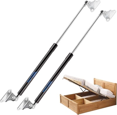 Gasveren voor zwaar gebruik met L-montagebeugel, 2 stuks gasveren voor schuurtje, vloerluik, gereedschapskistdeksel, geschikt voor een gewicht van 160-220 lb (23in/200 lb)