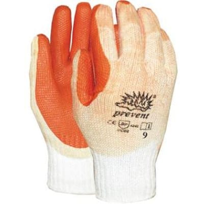 handschoen latex ROOD prevent (1 paar)