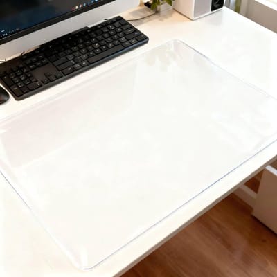 Dailygoods- Bureaumat Transparant 60 x 40 cm - Tafelbeschermer - Waterdicht PVC - Antislip - Slijtvaste Onderlegger - Eenvoudig Onderhoud - Bureauonderlegger