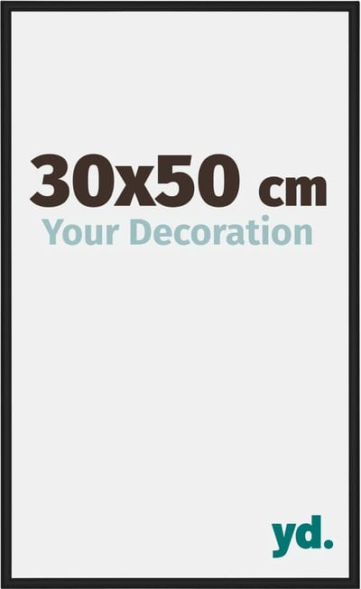 Your Decoration - Fotolijst 30x50 cm - Aluminium - Zwart Mat - New York