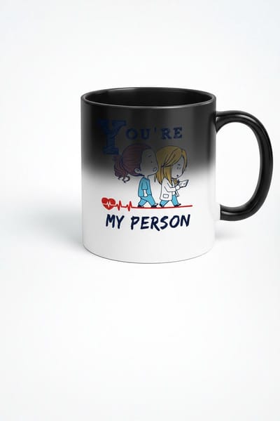 Grey's Anatomy 'You're My Person' Magic Mok | Hittegevoelige Vriendschapsmok met Dokters Design