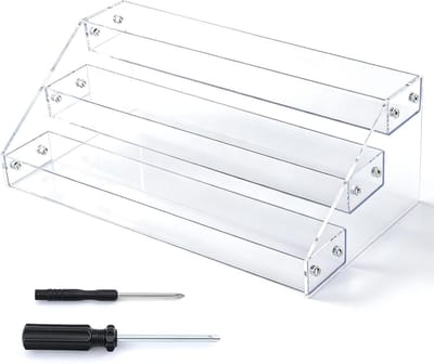 Nagellak Opslag - Cosmetica Organizer - Bureau Opruimen - Drie Vakken - 33D x 145B - Transparant