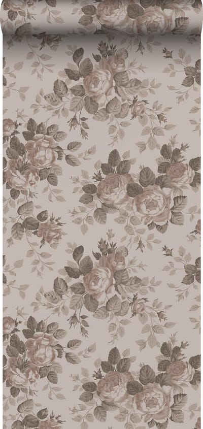 ESTAhome behang vintage bloemen oudroze - 50 x 900 cm - 139404