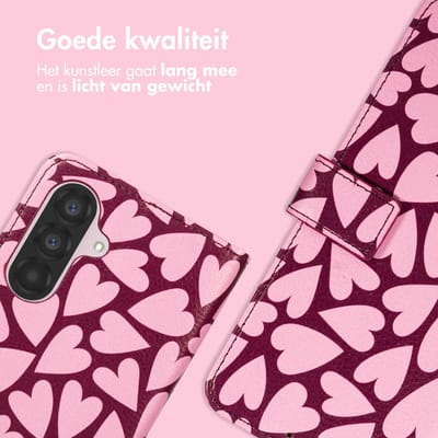 imoshion Hoesje - Geschikt voor Samsung Galaxy A56 (5G) - Design Bookcase smartphone - Hearty Blush