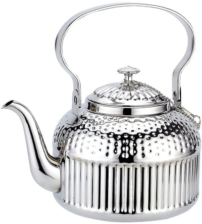 Unyqoos ® Roestvrijstalen Theepot van 1,8 Liter met Verfijnd Fijnmazig Theefilter voor Inductie