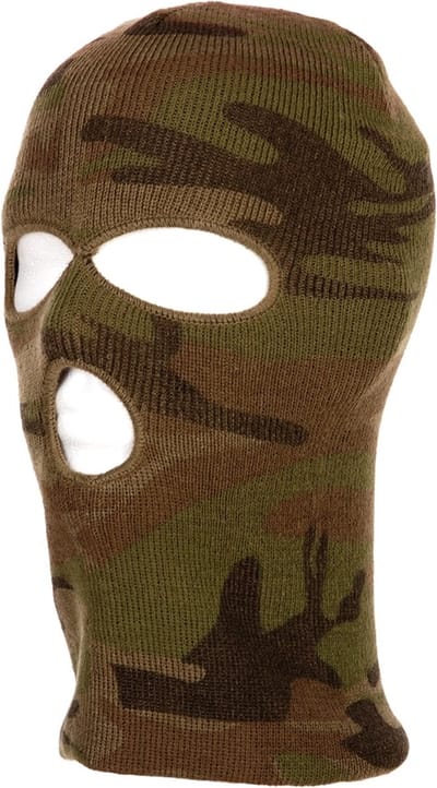 Driegaats muts / skimuts - camouflage - one size - outdoor / bivak / wintersport - warme eengaats balaclava