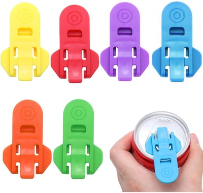 6-delige set Blikopener - Drankblikopener - Ringblikopener - Handmatige blikopener - Kleine eenvoudige dekselopener voor coladranken - Geschikt voor bier, frisdranken - 6 kleuren
