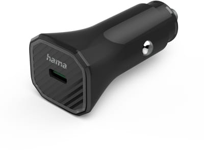 Hama 25W Auto oplader - USB-C PD/QC - Zwart
