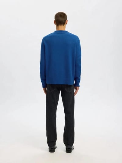 Selected Homme Harne LS Knit Relaxed Wool Crew Neck Set Sail