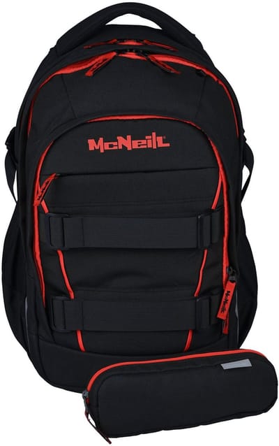 McNeill schoolrugzak LUCA 2:0 School Backpack Black & Red zwart