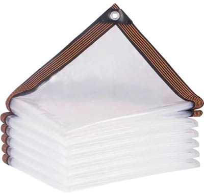 Waterdicht transparant PVC-afdekzeil 1,5 x 1,5 m - UV-bestendig en scheurvast voor tuin, balkon en bouwplaats