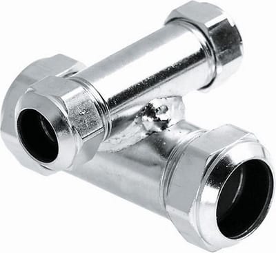 Bonfix Staalverzinkte knelfitting - Passeerkruisstuk 120 - 4 x knel - 15mm x 15mm x 15mm x 15mm