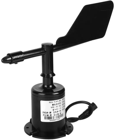 Wind Snelheidsensor voor Buiten, 0-10 V, 8 Richtingen, Polycarbonaat, Nauwkeurige Anemometer met Ambient Signaaluitgang