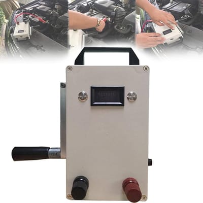 Draagbare Handslinger Generator - Noodstroom Dynamo - Noodstroom Voorziening - Volledig Stalen Generator - 150 Watt - Zwart