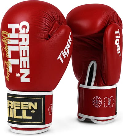 Green Hill Tiger 2.2 Bokshandschoenen - Leer - Rood (Beschikbaar in verschillende maten)