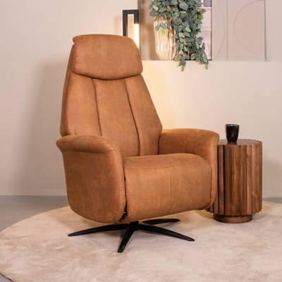 LABEL51 Oslo Fauteuil - Bruin - Stof - 1-Motorig - - - Met Armleuning