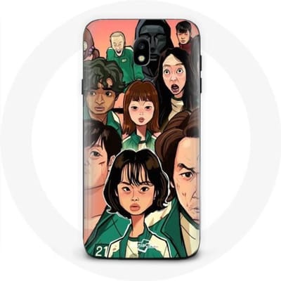 Samsung Galaxy J3 2017 hoesje Squid Game Fanart karakterposter