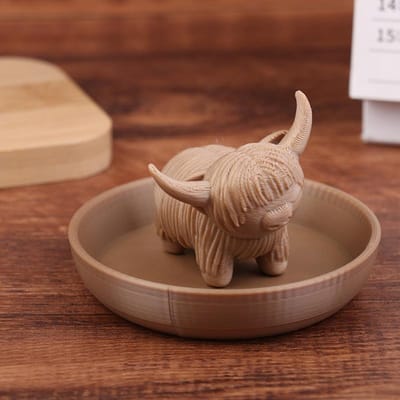 Hooglander Koe Ring Oorbellenhouder Sieradenstandaard Huis Kantoor Bureau Ornament Decoratie Cadeaus
