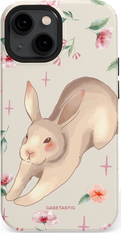 Casetastic Hoesje Geschikt voor Apple iPhone 13 Mini Magsafe - Stijlvolle Beschermende Duo-layer Case - Lief konijntje