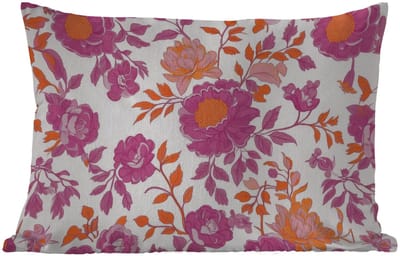 Buitenkussens - Tuin - Bloemenpatroon - Roze - Oranje - Bloemen - 50x30 cm