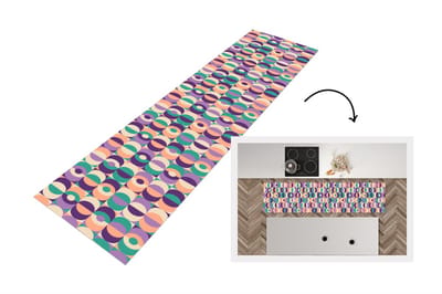Keukenloper 200x50 cm - Keukenmat vinyl Patroon - Geometrie - Retro - Keukenmatten loper - Keuken vloerkleed tapijt