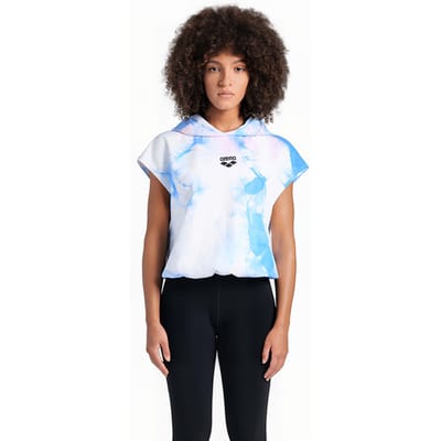Arena Women's Hooded Sleeveless Sweat Mph Cyan Multi Tie&dye Taglia: M | Felpe con cappuccio Outlet | Donna | Verde