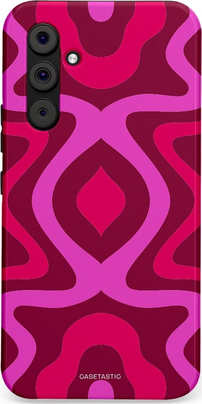 Casetastic Hoesje Geschikt voor Samsung A54 (5G) - Stijlvolle Beschermende Duo-layer Case - Retro golf