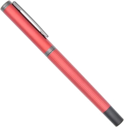 Stijlvolle metalen vulpen met converter en geschenkdoos, rode kleur, fijne nib voor precisie schrijven