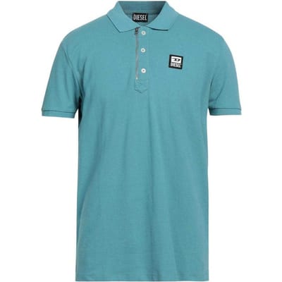 Diesel Mannen T-Harry Zip Nek Poloshirt (Blauw)