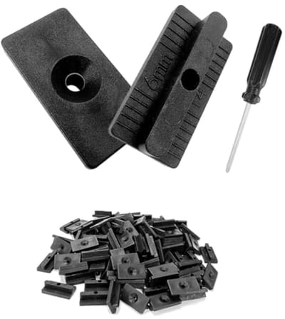 PromoHome 100 stuks verborgen terrasbevestigingen - T-clips voor composiet planken