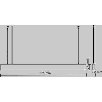 Maytoni LED hanglamp Basis, wit, CCT, lengte 112,5 cm