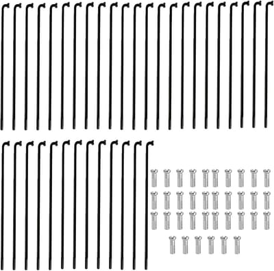 Set van 36 Stalen Fietspaken voor Mountainbikes 259/261mm met Nippels in 5 Kleuren