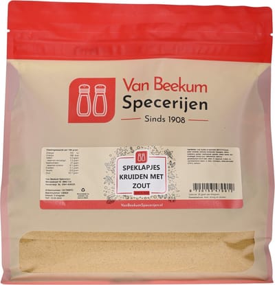 Van Beekum Specerijen - Speklapjes Kruiden Met Zout - 2 KG (hersluitbare stazak)