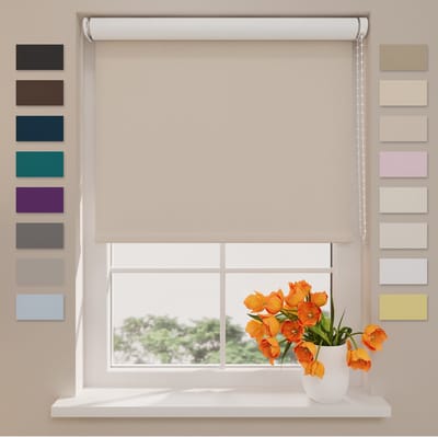 DTCH® Rolgordijn Verduisterend - Easy - Beige - 70 x 190 cm