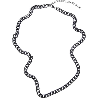 Urban Classics Halsketting - Long Basic Chain ketting - voor Vrouwen - zwart