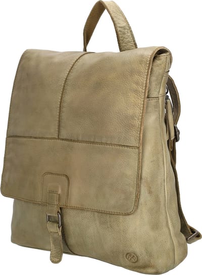 Hide & Stitches Paint Rock Rugzak Rugtas - 100% Leder - Leren Dames Tas - Zand
