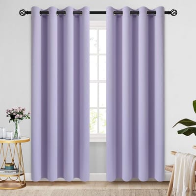 Famanu – Kamer verduisterende gordijnen 84 inch lengte 2 panelen dik polyester lichtblokkerend geïsoleerd thermisch venster lila gordijn gordijnen voor slaapkamer woonkamer 52 x 84 inch