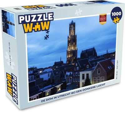 Puzzel Utrecht - Domtoren - Licht - Legpuzzel - Puzzel 1000 stukjes volwassenen