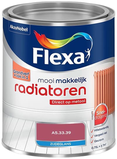 Flexa - Mooi Makkelijk Radiatoren Zijdeglans - A5.33.39 - Mengverf - 750 Ml