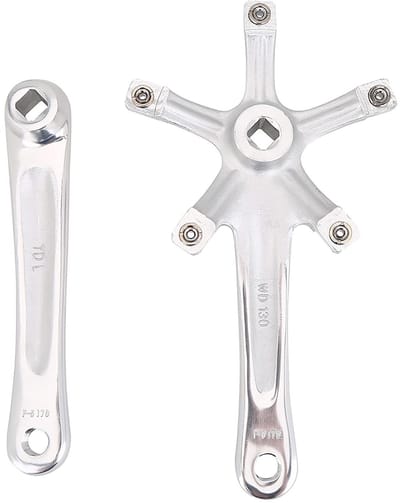 Dailygoody - Fietskrantarmen - Lichtgewicht Aluminium Crankset - Geschikt voor Enkelvoudige en Dubbele Kettingbladen - Duurzaam en Stijlvol - Ideaal v