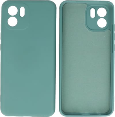 Xiaomi Redmi A1 Hoesje - 2.0mm Dikke Fashion Telefoonhoesje Backcover - Siliconen Hoesje - Donker Groen