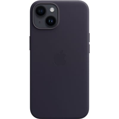 Leather Backcover MagSafe voor de Apple iPhone 14 - Ink