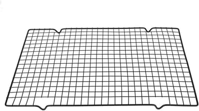 Rechthoekig grillrooster van draadgaas voor BBQ koken - vervangingsnet voor camping, picknick en outdoor barbecue - 40x25 cm - pellet en gas/houtskoolgrill.