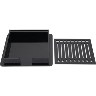 Porte-post-it ABS Organisateur de bloc-notes avec pochoir pour bloc-notes 3x3 pouces Notes pop-up black