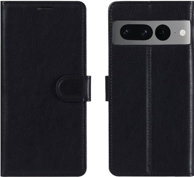Hoes Geschikt voor Google Pixel 7 Pro Hoesje Zwart - BookCase Hoes Flip Cover Wallet Bookcase