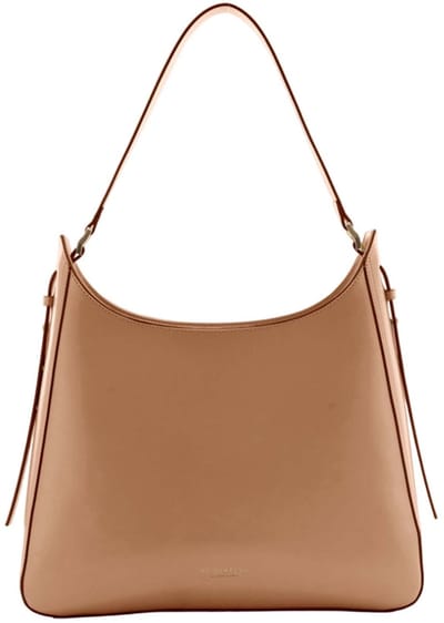 SEIDENFELT MANUFAKTUR schoudertas Arvaja Hobo Bag Toffee Lichtbruin
