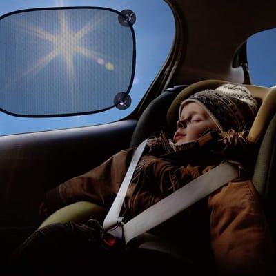 5 Stuks Auto Zonnescherm Auto Raambekleding voor Zij- en Achterruit met Zuignappen Auto Zonnescherm zwart