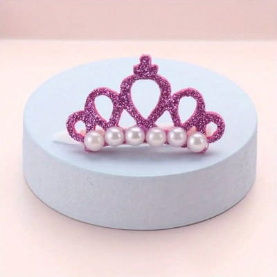 10 pièces Couronne Perle Fausse Pinces à Cheveux pour Animaux - Nœuds Style Couronne Élégants Pour Chiens et Chats - Toilettage Fournitures et Accessoires . 10PCS violet