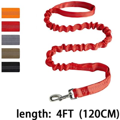 Hondenlijn Grote Honden, Bungee Hondenlijn Heavy Duty, Niet-trekkende Hondenlijn Voor Schokabsorptie, Hondentrainingslijn Voor Middelgrote Grote B rood